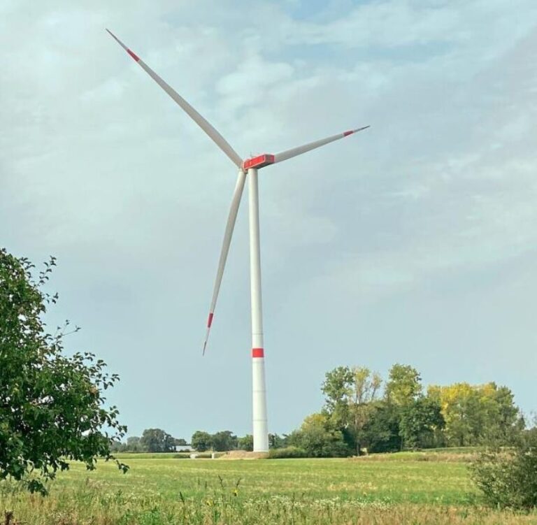 Vorwurf der zu hohen Lärmbelastung: Nachbarn protestieren gegen den Betrieb der Windkraftanlagen in Ottmarsbocholt.