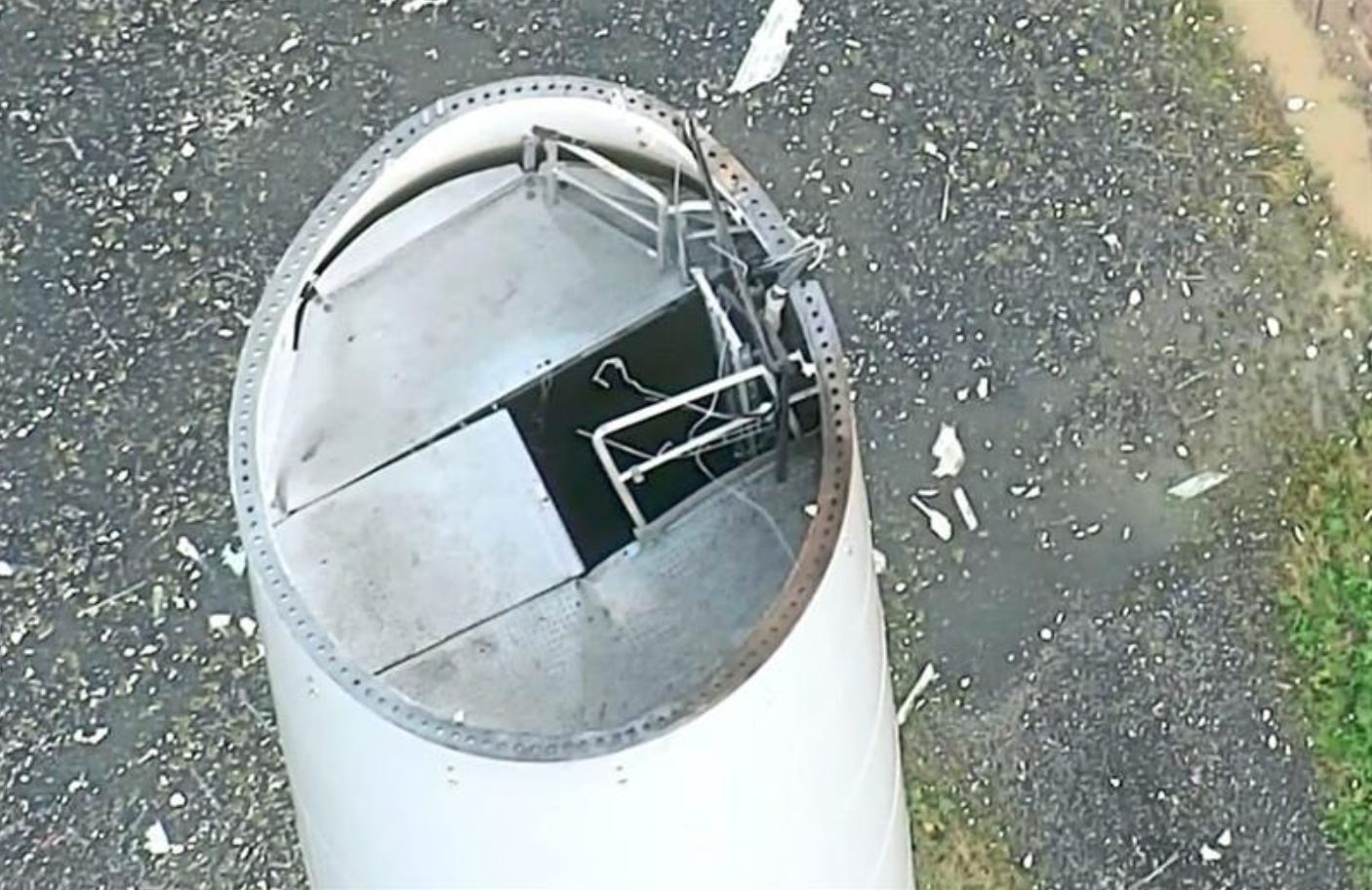 Blick von oben: Der Turm des Havixbecker Windrads ist rund 150 Meter hoch.