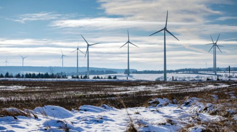 Protest gegen Windkraft in einem Nottulner Naturschutzgebiet (27.11.2025)